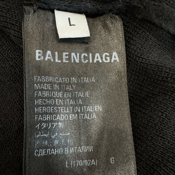 BALENCIAGA Distressed cotton-blend turtleneck long sleeve black maxi dress - Picture 12 of 15